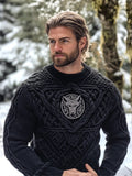 Men's Viking Fenrir Wolf Hexagram Celtic Cozy Sweater artswardrobe
