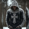 Men's Viking Style Celtic Cross Hooded Sweater artswardrobe