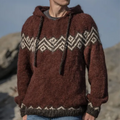 Vintage Urdan Jakke Knitted Jacquard Hooded Sweater（Unisex） elevenforest