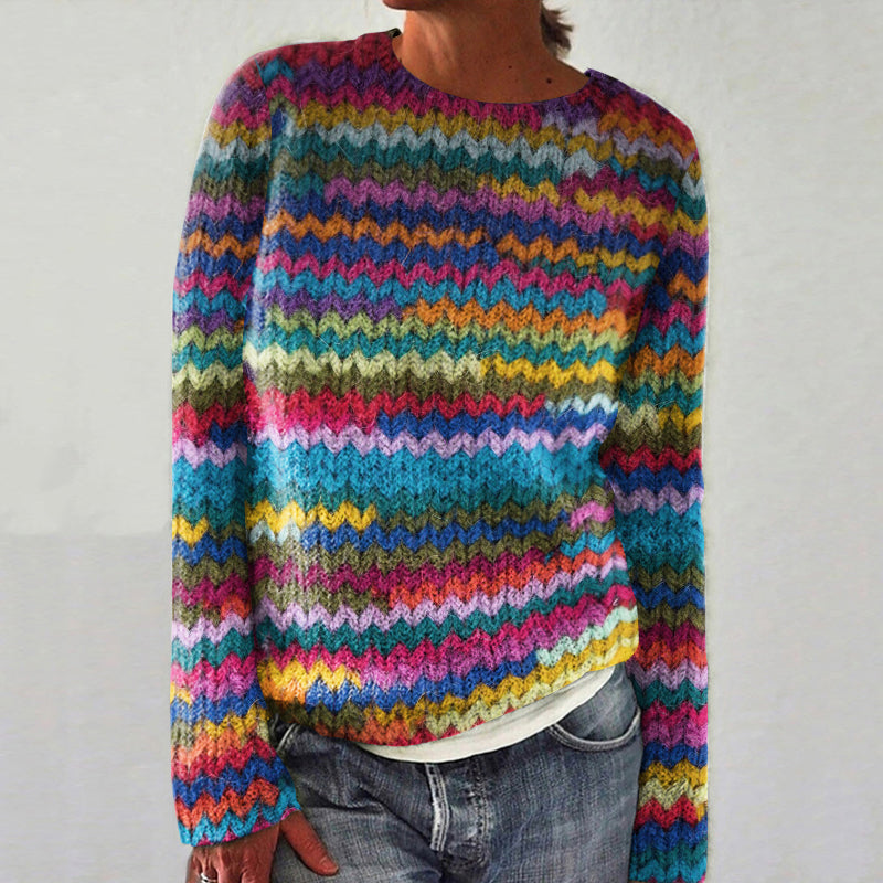 Vintage Icelandic Geometric Knit Cozy Sweater elevenforest