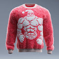 Comstylish Men's Fun Santa Claus Muscle Ugly Sweater