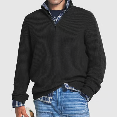 Men's Cashmere Business Casual Zipper Sweater artswardrobe