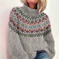 Vintage Fairman Island Floral Pattern Cozy Sweater elevenforest