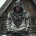 Viking Style Celtic Knot Loose Hooded Sweater artswardrobe