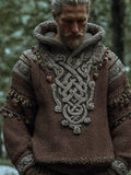 Men's Vintage Viking Celtic Knot Long-sleeved Hooded Sweater artswardrobe