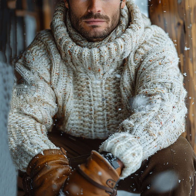 Fairman Island Jacquard Warmth Turtleneck Sweater artswardrobe