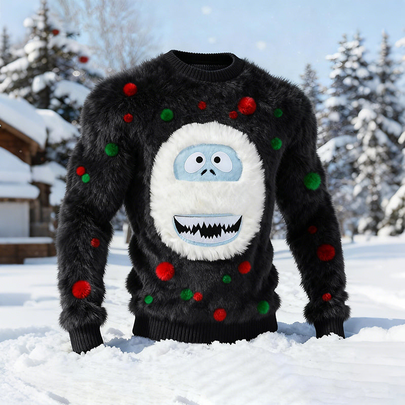 Comstylish Men's Retro Casual Christmas Art Ugly Sweater