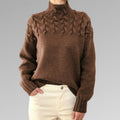 Mia® | Elegant printed turtleneck sweater for women