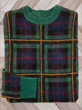 Vintage Plaid Cozy Knit Sweater artswardrobe