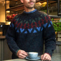 Geometric Christmas Tree Jacquard Iceland Crew Neck Sweater artswardrobe