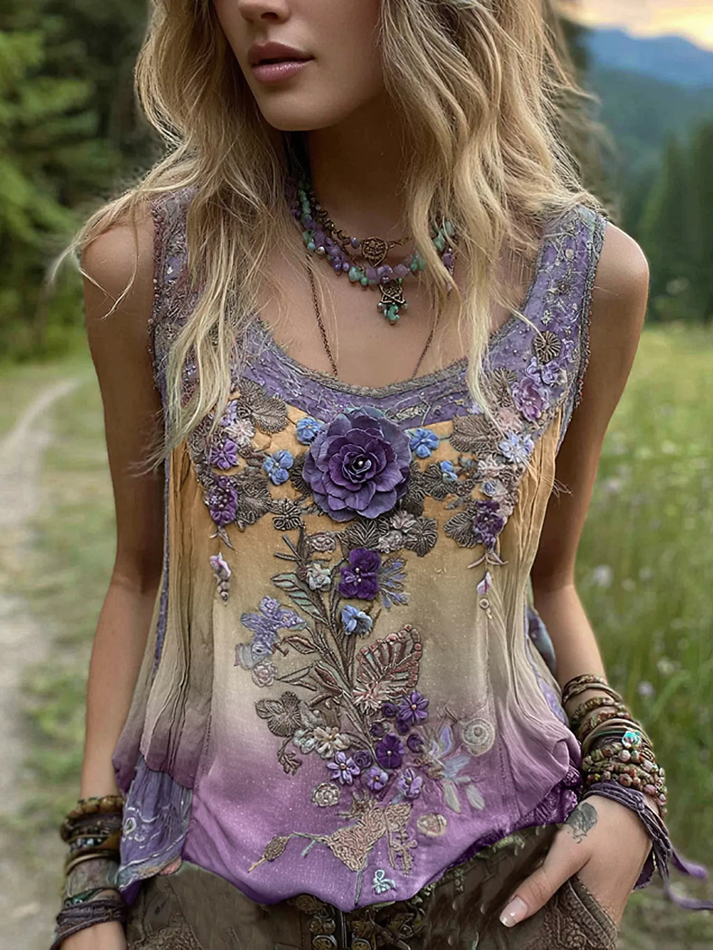 Beige purple