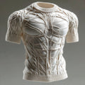 Men's Retro Muscle Art Short Sleeve Knit Sweater artswardrobe