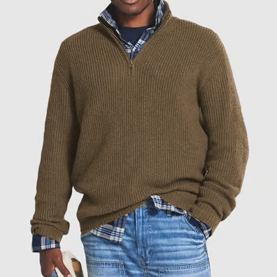 Men's Cashmere Business Casual Zipper Sweater artswardrobe