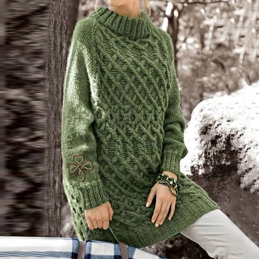 Women's Shamrock Embroidered Alain Sweater Dress elevenforest