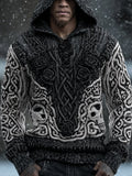 Men's Viking-style Vintage Hooded Sweater artswardrobe