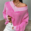 Carina® | Striped V-neck sweater