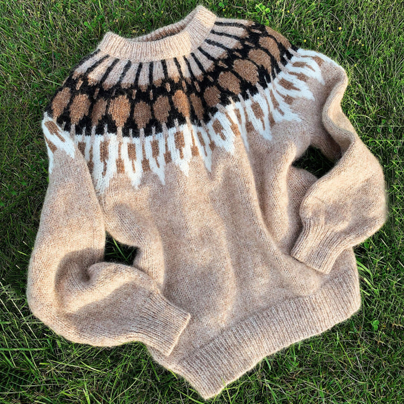 Men'S Vintage Jacquard Knit Sweater elevenforest