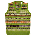 Vintage Geometric Southwest Print Vest Sweater artswardrobe