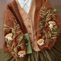 Vintage Mushroom Floral Pattern Cozy Warm Sweater elevenforest