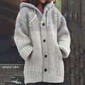 Vintage Iceland Stripe Design Floral Jacquard Sweater artswardrobe