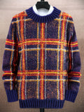 Vintage English Plaid Pattern Men's Knit Sweater artswardrobe