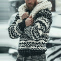 Fairman Island Jacquard Warmth Retro Pattern Cozy Crew Neck Sweater elevenforest