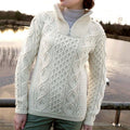 Women's Clan Pattern Half Zip Sweater elevenforest