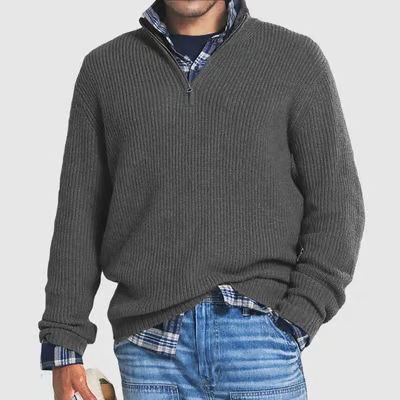 Men's Cashmere Business Casual Zipper Sweater artswardrobe