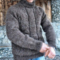 Men's Mottled Wool Knit Turtleneck Sweater artswardrobe