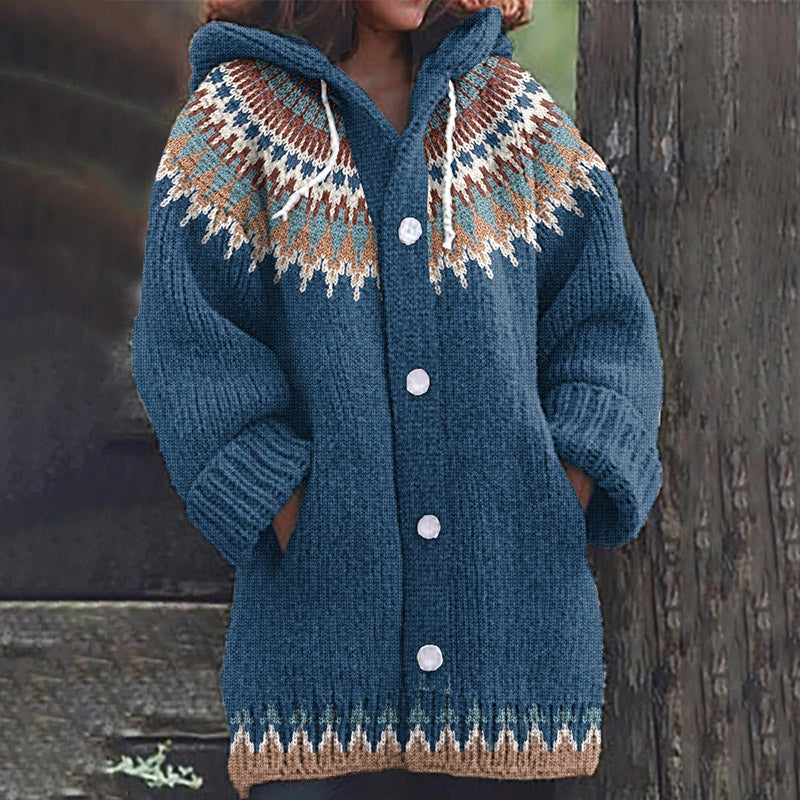 Vintage Fairman Island Geometry Pattern Cozy Sweater elevenforest