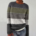 Women's Vintage Colorful Knitted Patchwork Art Sweater artswardrobe