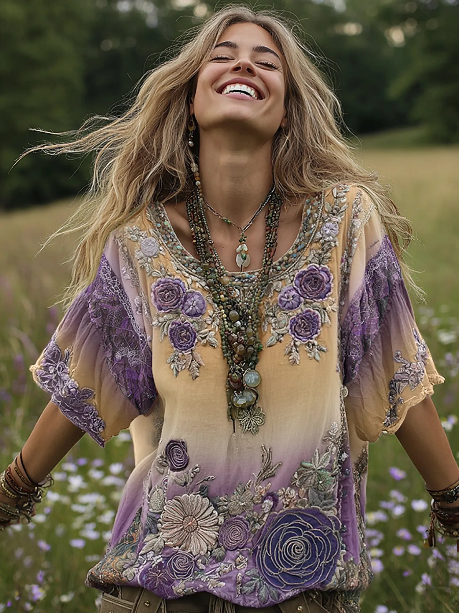 Beige purple