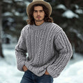 Men's Vingate Chunky Knit Crew Neck Sweater artswardrobe