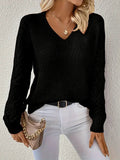 Elizabeth® | Stylish knitted sweater with a V-neck