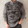 Men's Rough Pattern Button Stand Collar Sweater artswardrobe