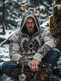 Viking Warrior Totem Men's Hooded Sweater artswardrobe