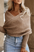 Milagros® | Sexy Solid Color Irregular V-Neck Sweaters (3 Colors)