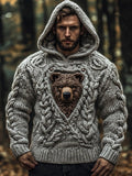 Viking Bear Totem Men's Hooded Sweater artswardrobe