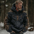 Men's Viking Dragon Style Celtic Thick Hooded Sweater artswardrobe