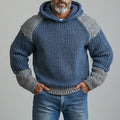 Men's Vingate Contrast Wool Blend Chunky Knit Hooded Sweater artswardrobe