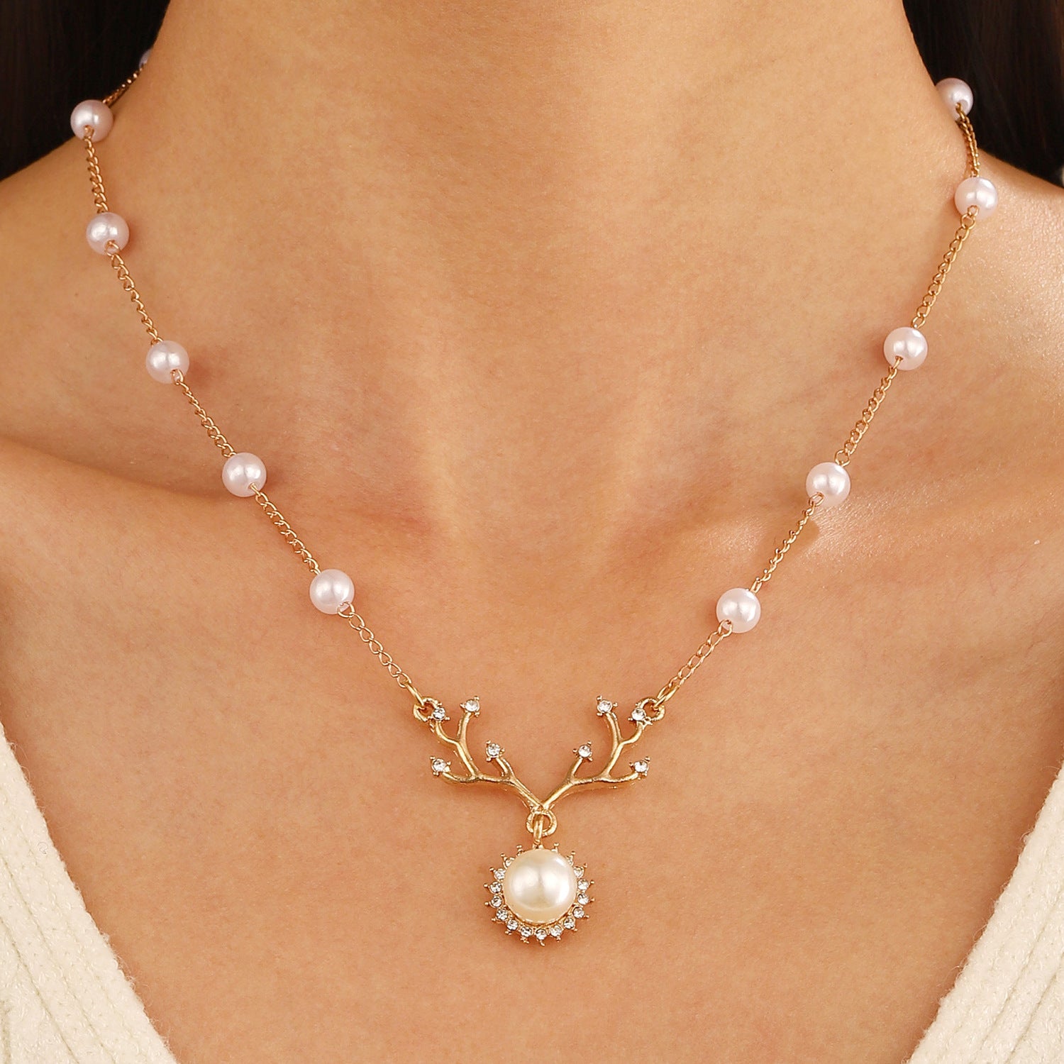 Delicate Artisan Pearl Necklace
