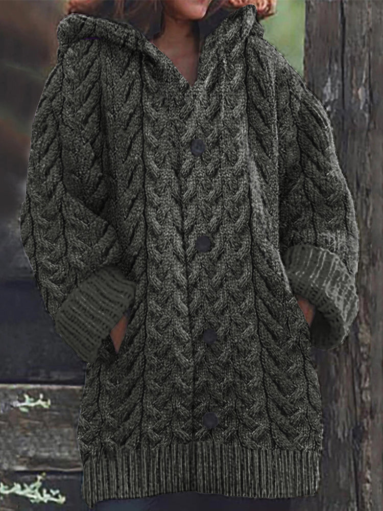 Women's Super Soft Honeycomb Aran Crew Neck Sweater artswardrobe