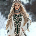 Women's Geometry Celtic Patterns Art Cozy Crew Neck Sweater artswardrobe