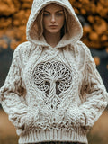 Viking Tribal Tree Of Life Celtic Knot Chunky Hooded Sweater artswardrobe