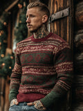 Men's Vintage Christmas Cozy Knit Icelandic Sweater artswardrobe