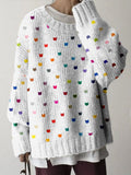 Cute Cats Graphic Crew Neck Cozy Sweater elevenforest