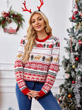 Dalia® | Ugly Christmas sweater embroidered with loose reindeer