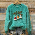 Women's Cute Christmas Hat Art Cozy Plush Sweater
