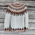 Vingate Fallen Leaves Iceland Jacquard Knitted Pullover Sweater artswardrobe