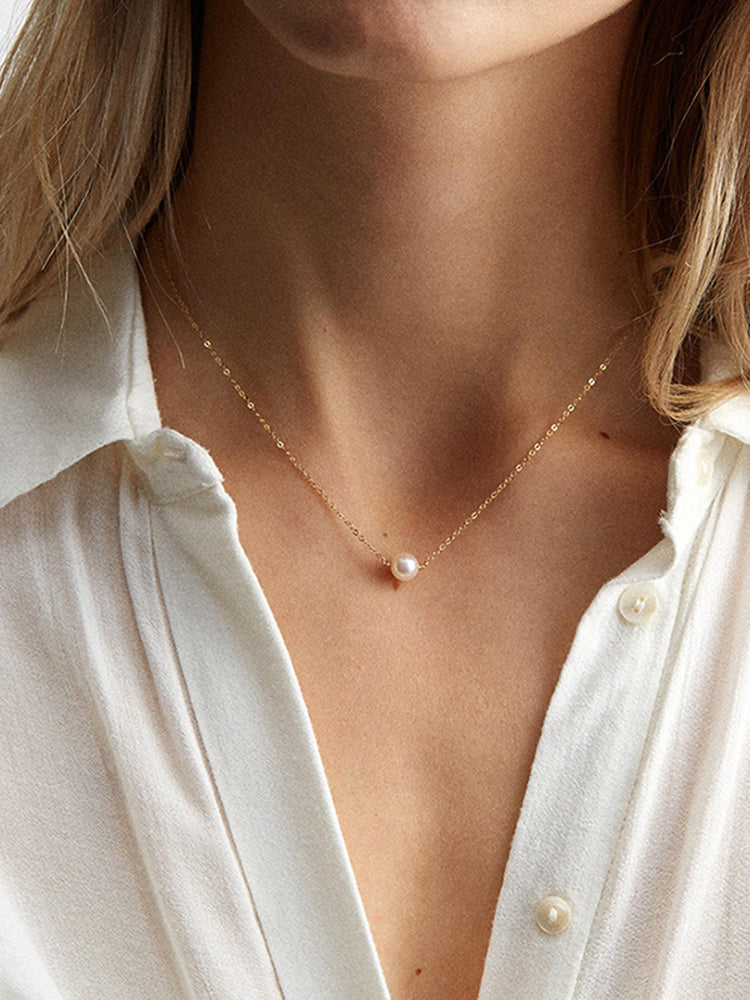 Delicate Artisan Pearl Necklace